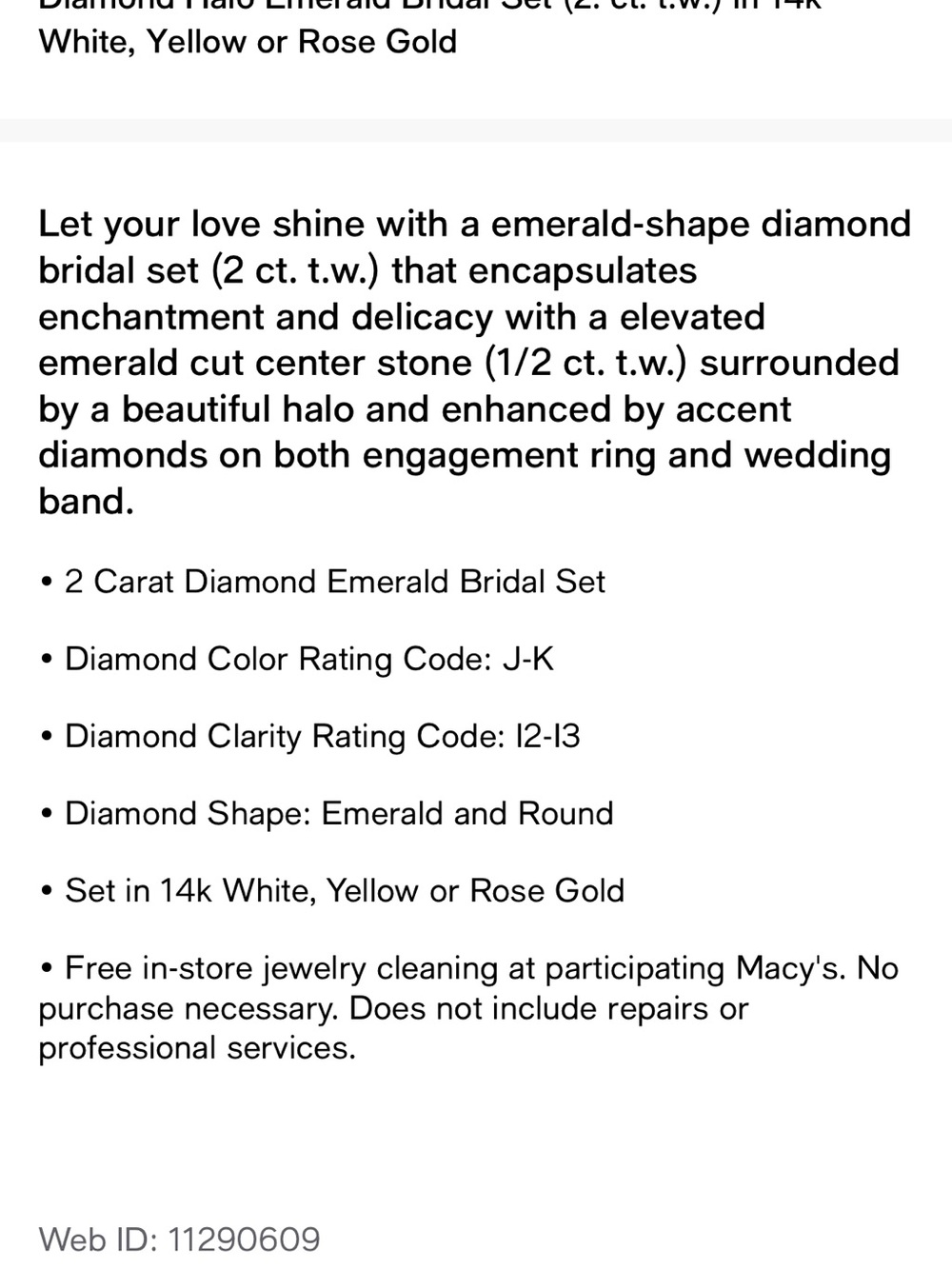 Rose Gold Halo Diamond Bridal Set - Picture 3 of 3